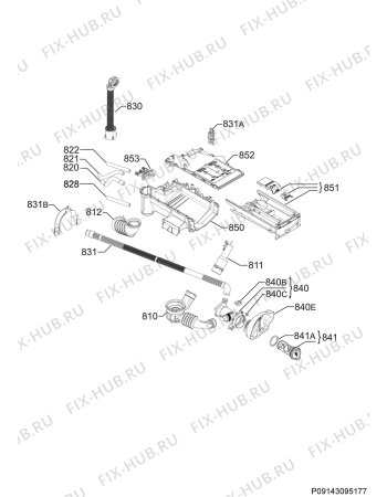 Взрыв-схема стиральной машины Electrolux WAGL8E300 - Схема узла Hydraulic System 272